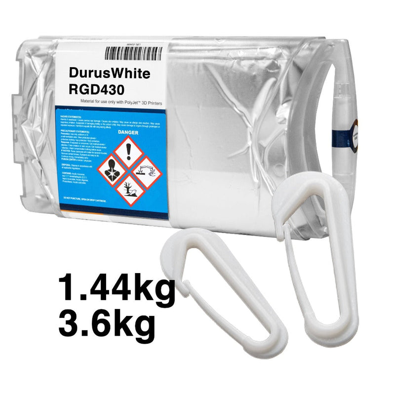 Stratasys® Vero™ Durus White Resin, RGD430 - 3.6kg (Objet, Connex, Eden)