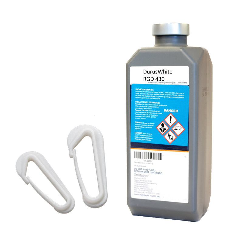 Stratasys® Vero™ Durus White Resin, RGD430 - 1kg, 2-Pack (Objet30)