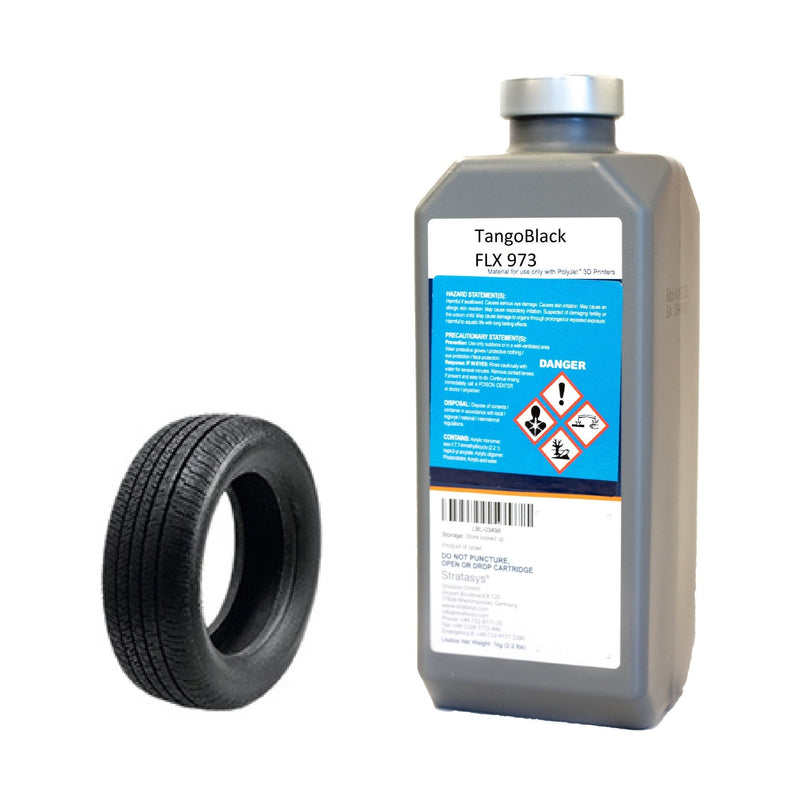 Stratasys® TangoPlus™ Rubber-Like Black Resin, FLX973 - 1kg, 2-Pack (Objet30)