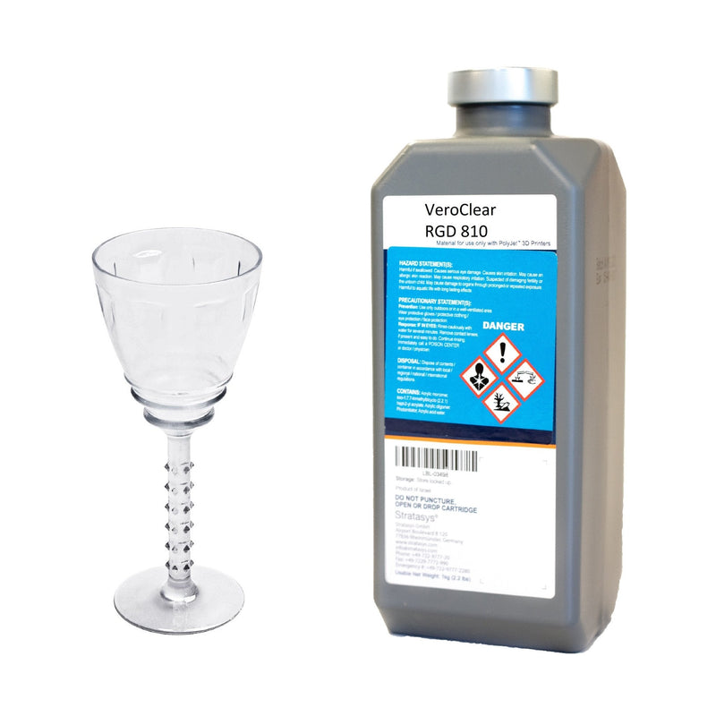 Stratasys® Vero™ Clear Resin, RGD810 - 1kg, 2-Pack (Objet30)