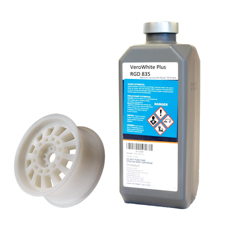 Stratasys® Vero™ White Plus Resin, RGD835 - 1kg, 2-Pack (Alaris30, Objet24, Objet30)