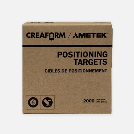 Creaform® 6mm Positioning Targets - Black Contour, Light Adhesive, 2000-Pack (Go!SCAN, HandySCAN, Peel)