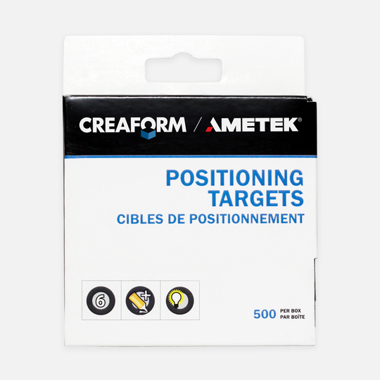 Creaform® 6mm Positioning Targets - Black Contour, High Reflectivity, Regular Adhesive, 500-Pack (Go!SCAN, HandySCAN, Peel)