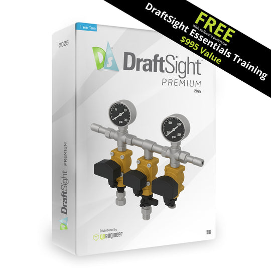 DraftSight Premium: 2D Drafting Software (1-Year Subscription) + FREE DraftSight Essentials Self-Paced Training Included