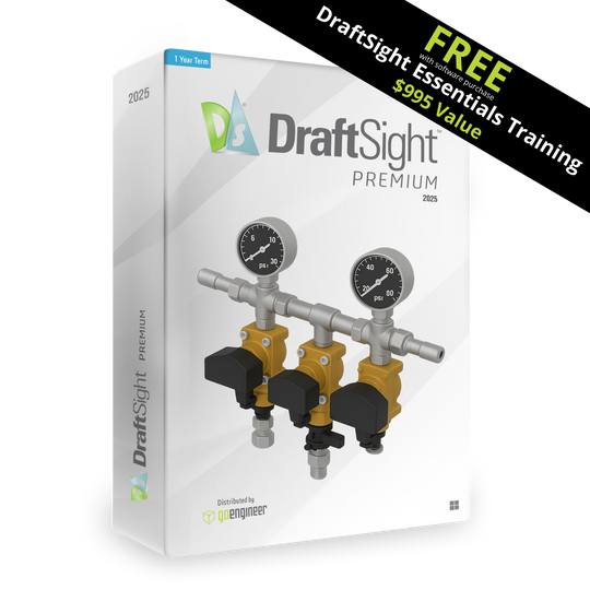 DraftSight Premium: 2D Drafting Software (1-Year Subscription) + FREE DraftSight Essentials Self-Paced Training