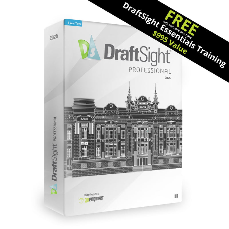 DraftSight Professional: 2D Drafting Software (1-Year Subscription) + FREE DraftSight Essentials Self-Paced Training Included