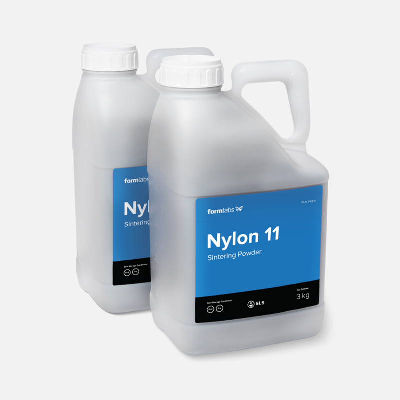 Formlabs Nylon 11 Powder - 6kg for Fuse 1 and 1+ SLS 3D Printers - Angled View