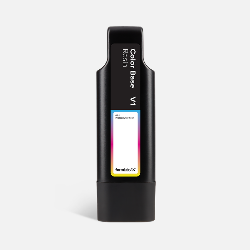 Formlabs Color Base Resin V1 - 0.8L for Form 4 SLA 3D Printers - Angled View