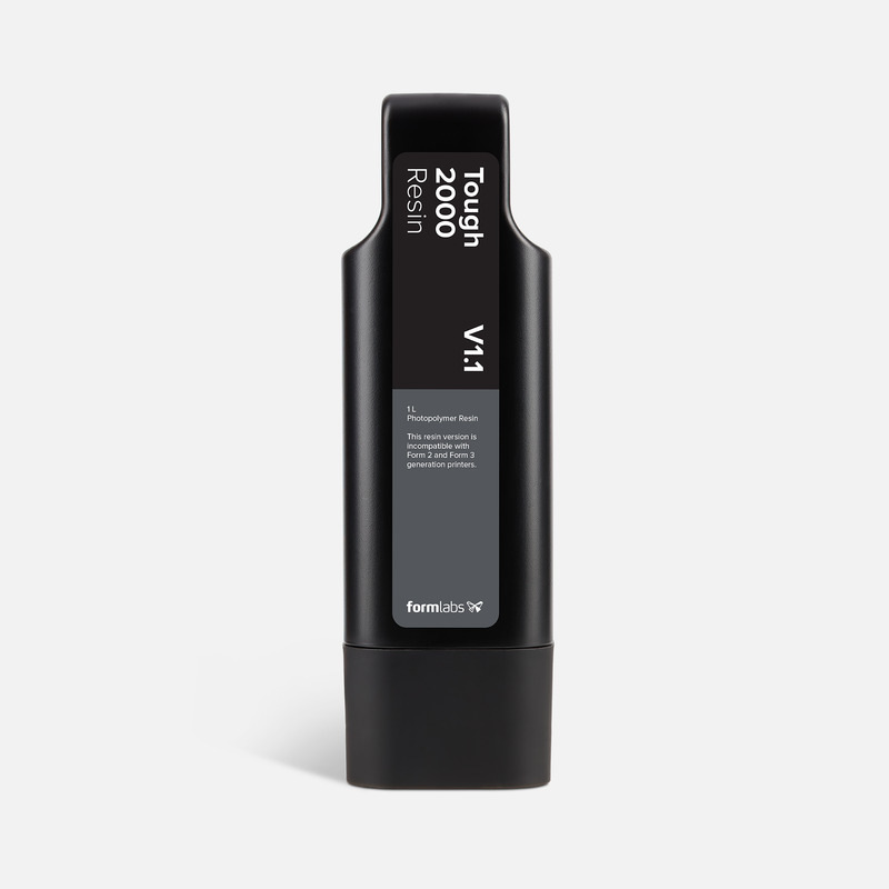 Formlabs Tough 2000 Resin V1.1 - 1L for Form 4 SLA 3D Printers - Angled View