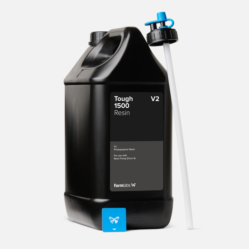 Formlabs Tough 1500 Resin V2 - 1L for Form 4 SLA 3D Printers - Angled View