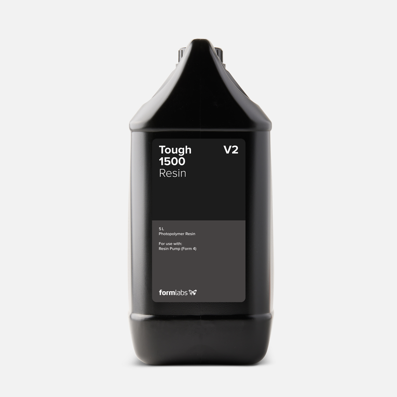 Formlabs Tough 1500 Resin V2 - 1L for Form 4 SLA 3D Printers - Angled View